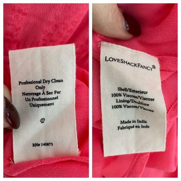 NWT LoveShackFancy Rena Smocked MiniDress Mini Dress size L - Picture 15 of 16